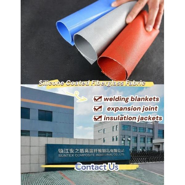 Quality Thermal Insulation Silicone Coated Fiber Glass Fabrics Cloth for sale
