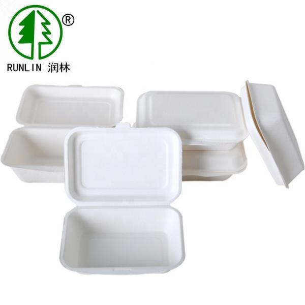 Buy cheap Sugarcane Bagasse Eco Friendly Disposable Dinnerware Rectangular Biodegradable Takeaway Box from wholesalers