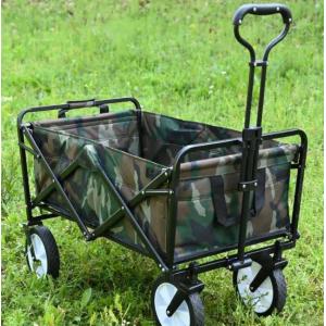 Buy cheap Adjustable Handle Folding Utility Trolley Cart Green for Outdoor Camping and Garden from wholesalers