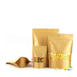 Buy cheap Custom food grade brown kraft aluminum foil zipper bag ,paper bags for packing food from wholesalers