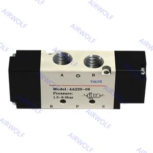 Buy cheap 5/2 way, 5/3 way 4A200 Series Aluminum Alloy Air Valves with 1/8" 1/4" Port Size -20~+70°C Working Temperature Range and 0.15~0.8MPa Operating from wholesalers