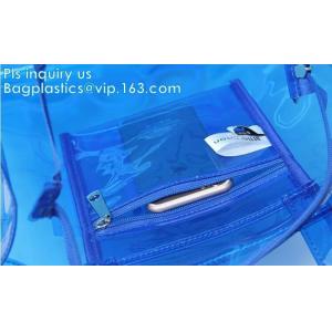 Buy cheap customized handle clear plastic pvc make up bag, vinyl pvc zipper bags with handles, snap button closure or Zip lockk plas from wholesalers