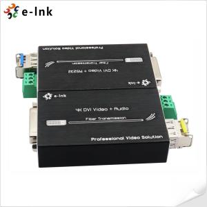 Buy cheap 4K DVI Fiber Extender Uncompressed Signal 80km Range RS232 Control Anti-Interference from wholesalers