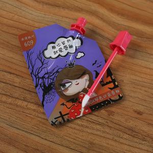 Buy cheap Empty Spout Pouch Packaging Lip Gloss Foil Heat Seal Bottom Tubes With Mini Brush from wholesalers