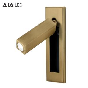 Buy cheap Rotating Recessed mounted bed sides light 3W led bed lighting reading light bed head wall lamp from wholesalers