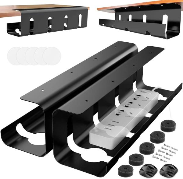 Buy cheap Neat Plating Under Desk Cable Management Tray Steel Wire Organizer for Tidy Workspace from wholesalers