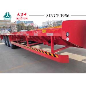 12 Meter Low Bed Trailer With Spring Ramp For Transport Excavators