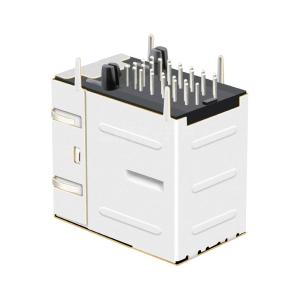 LPJG17512AHNL 10/100/1000 Base-T Tab Up Green/Yellow LED 2X1 Port Shielded RJ45