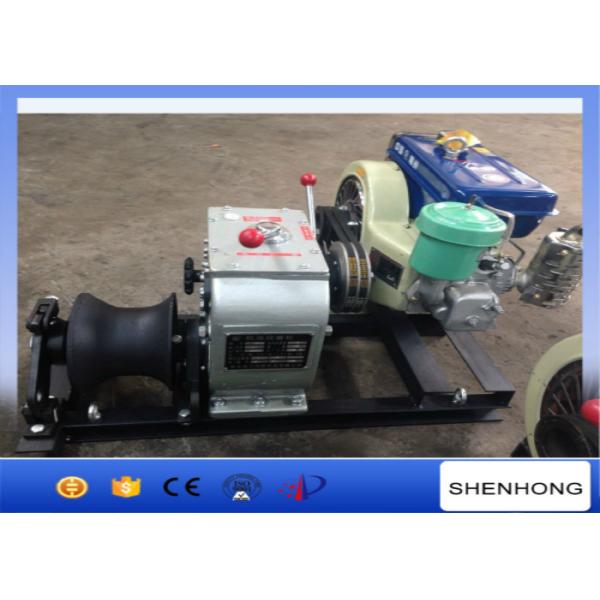 Quality 3 Ton Tower Erection Tools Cable Diesel Winch 4HP Single Capstan For Cable Pulling for sale