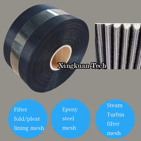 Quality Filter Element Folded Lining Mesh, Epoxy Steel Mesh,Steam Turbine Filter Mesh for sale