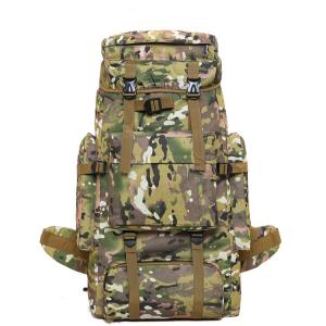 Buy cheap 75L Adjustable Woodland Camo Tactical Backpack High Density CE ISO product