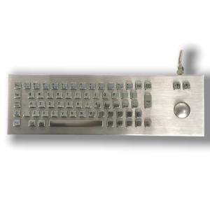 IP64 SUS304 Industrial Metal Keyboard With Trackball Support Support Customized