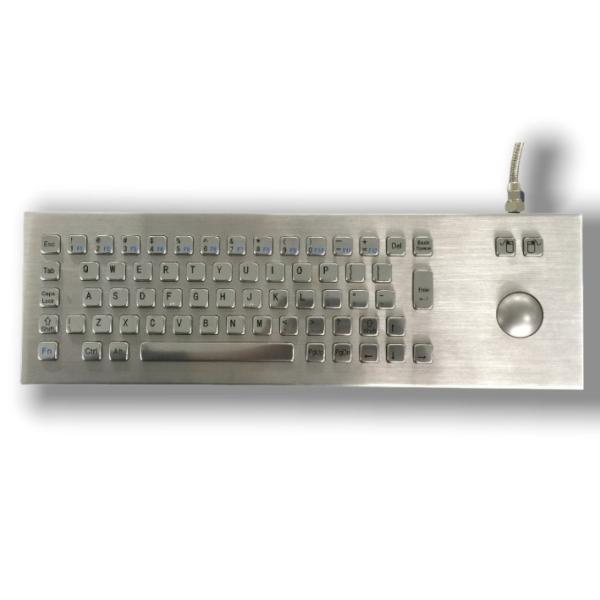 IP64 SUS304 Industrial Metal Keyboard With Trackball Support Support Customized