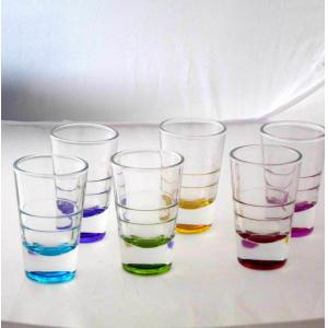 Buy cheap Handpainted Rainbowl Bottom Crystal Shot Glasses For Pub from wholesalers