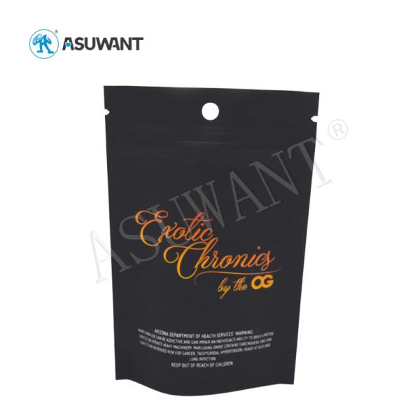 Quality Plastic Resealable Medical Marijuana Storage Containers Matte Stand Up Heat Seal for sale