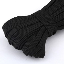 Buy cheap White black elastic band 3mm 5mm 7mm protective facemask braided elastic band ear loop elastic band hook from wholesalers