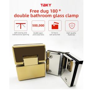 Buy cheap Upgrade Your Bathroom with 90*55mm Adjustable Function Shower Glass Hinge Wall to Wall from wholesalers