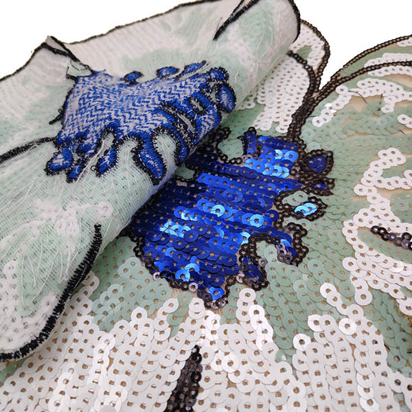 Various Size Sequin Flower Patches Eco Friendly For Hats / Shoes Decoration