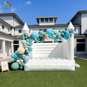 Custom Wedding Party Inflatable Bouncer White Bouncy House Jumping Castle