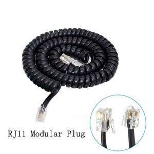 Buy cheap RJ11 RJ12 Spiral Telephone Cable 6ft 24AWG 350MHz Shielded from wholesalers