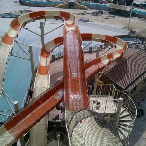 Buy cheap Rainbow Racer Boomerango Space Bowl Fiberglass Water Slide for Amusement Parks from wholesalers