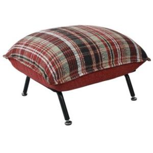 Buy cheap 35cm Height Upholstered Footstool Metal Legs Foam And Fabric from wholesalers