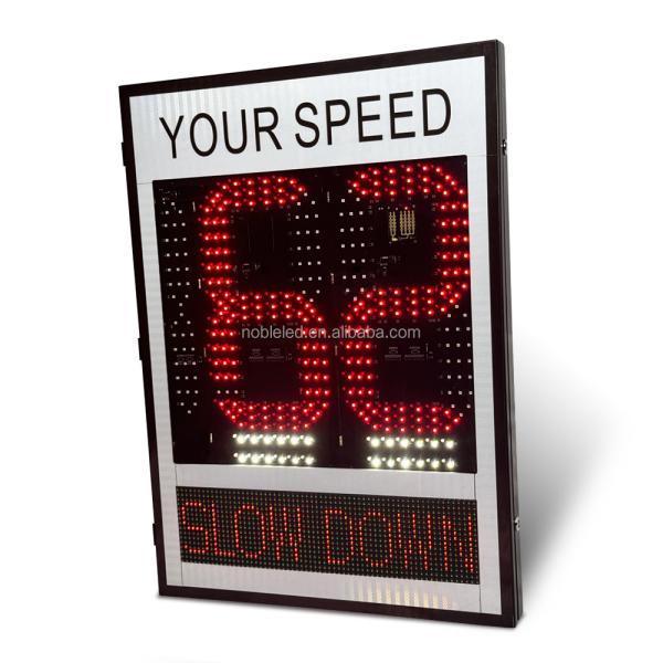 2 Color Red And Green Solar Radar Speed Signal For Traffic Management Up To 500