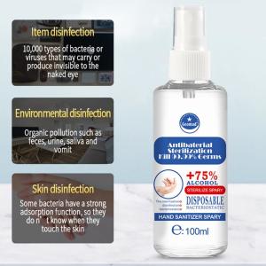 Buy cheap 50ml 75% Alcohol Antibacterial Hand Sanitizer Moisturizing Liquid No Smell from wholesalers