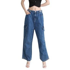 China high Waist casual pant with zipper women's long pants on sale