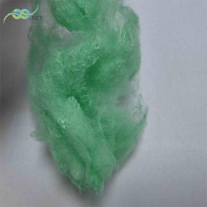 Buy cheap Lightweight Green Dope Dyed Colored Polyester Fiber Nontoxic Fill For Padding from wholesalers
