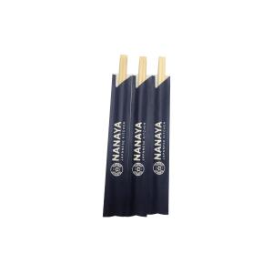 Sterile Sushi Bamboo Chopsticks Disposable With Paper Sleeve