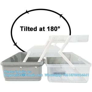3-Layers Plastic Portable Storage Box,Household Plastic Craft Supply Box With