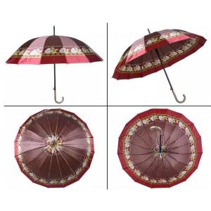 Buy cheap Satin Fabric 16K Straight Umbrella With J Handle from wholesalers