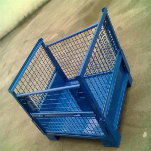 Buy cheap Collapsible Warehouse Stacking Racks Foldable Heavy Duty Metal Pallet Bins from wholesalers