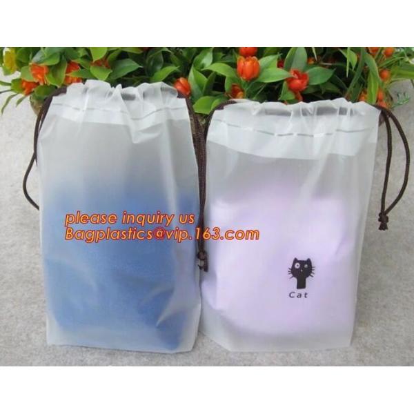 Quality Biodegradable Cotton string LDPE plastic laundry bag custom poly bag drawstring bag,Customized Logo Printed Poly Drawstr for sale