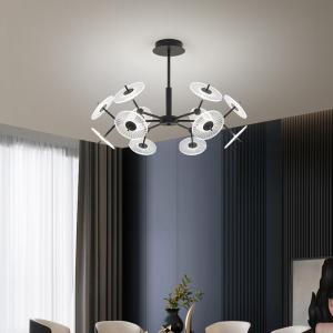 Buy cheap Modern Living Room Bedroom Acrylic Chandelier designer black gold Chandelier(WH-MI-409) from wholesalers