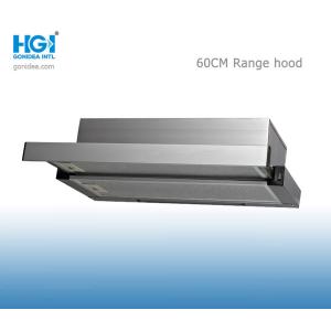 60CM Slim Slide Out Telescopic Range Cooker Hood Stainless Steel