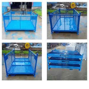 Buy cheap Industrial Folding Steel Storage wire mesh Crates from wholesalers