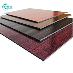 Buy cheap Wood Grain Coating Wood Grain ACP PVDF Coating Type PVDF PE Aluminum Composite Panels Providing Durable Wood Grain Finish from wholesalers