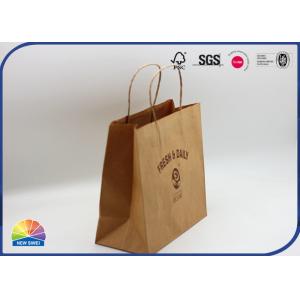 Buy cheap Brown Kraft Paper Gift Bag Matt Varnishing Shopping Bag With Handle from wholesalers