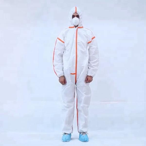 Quality Unisex Breathable Disposable Coveralls Single Use Anti Bacterial Customized for sale