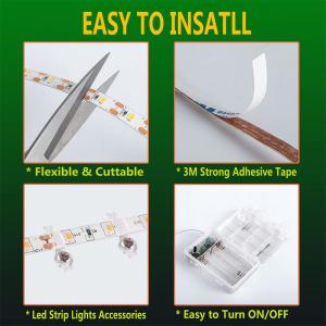 DC 24V 5V 120LEDs 8mm 6500K White High Brightness Flexible Electroplate SMD2835