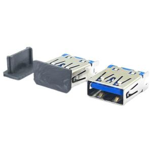 PA9T Blue HF STD USB3 Socket Micro USB Female Connectors Female DIP H14.95mm