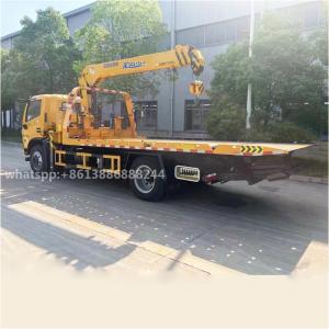 Buy cheap Factory Hot Selling Pair Function  DFAC   Flat Wrecker With Crane   Tow Truck With Crane   Road Rescue Trailer With  Crane from wholesalers