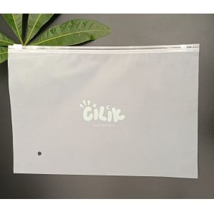 Eco-Friendly Food-Safe Reusable CPE Frosted Zipper Pouch Storage For Clothes