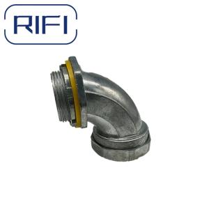Buy cheap RIFI-Zinc Die Cast Liquid Tight Electrical Conduit Waterproof Angle 90 Degree Connector from wholesalers