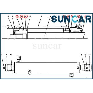 Buy cheap Cylinder Sealing Kit PV01V00045R300 Arm Seal Kit Fits CX27B CX17B Case Construction Parts from wholesalers