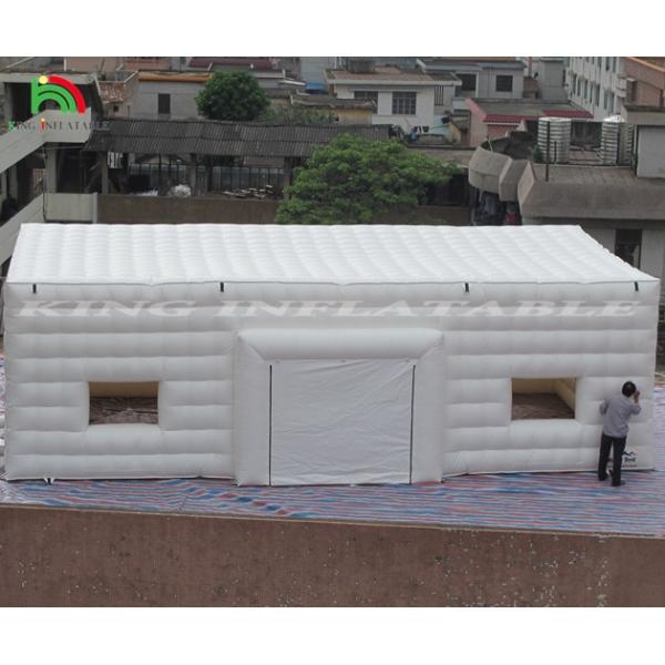 Outdoor Inflatable Event Tents With LED Light White Inflatable Wedding Tent Inflatable Cube Party Tent