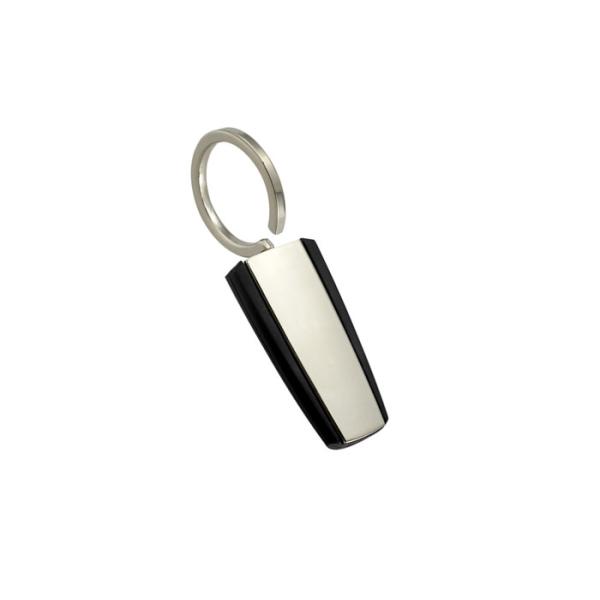 Quality Trapezoid ABS Plastic Metal Key Holder Keychains Silver Electroplating for sale