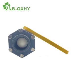 Customization Plastic Poly Polypropylene Bolted Black Body Ball Valve with